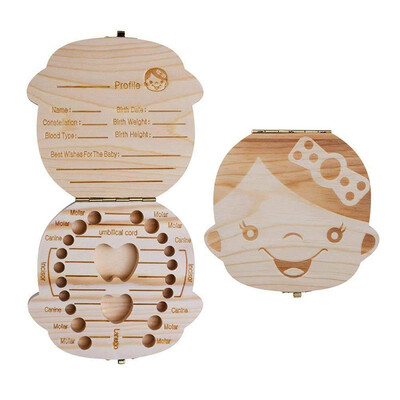 

Outdoor Baby Tooth Box - Wooden Kids Keepsake Organizer Gift for Baby Teeth Gril&boy