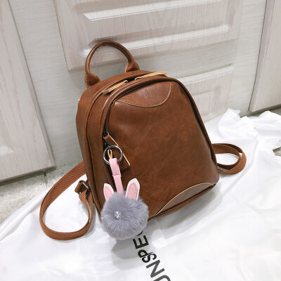 

Double-shoulder bag women2019 new Korean-style Korean-style mini-backpack soft leather single-shoulder single-shoulder si