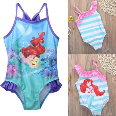

Mermaid Princess Baby Girls Kids Swimsuit Bathing One-piece Strappy Swimwear