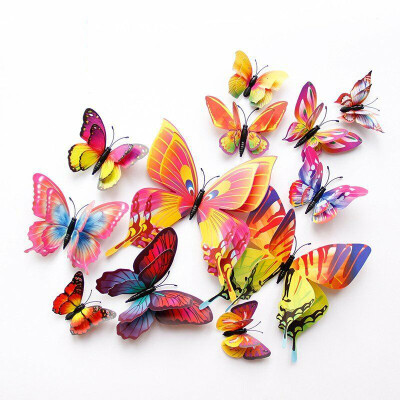 

Colourful 3D Butterflies Wall Art Stickers Wall Decal Home Decor Girls Room GIFT