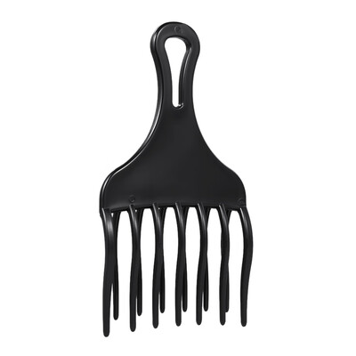 

1Pc Hair Comb Insert Afro Hair Pick Comb Hair Fork Comb Plastic High & Low Gear Comb Hairdressing Styling Tool Black for Man & Wom