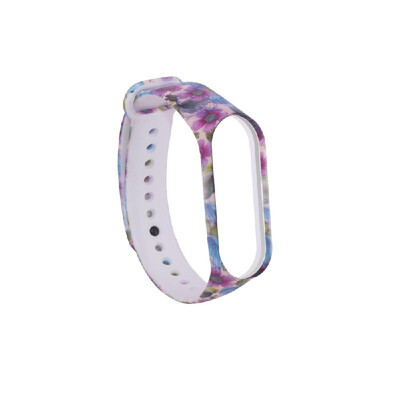 

Fashion Adjustable Printed Wristband for Mi Band 3&Band 4 Unisex Silicone Strap Wrist Strap Multi-pattern Optional