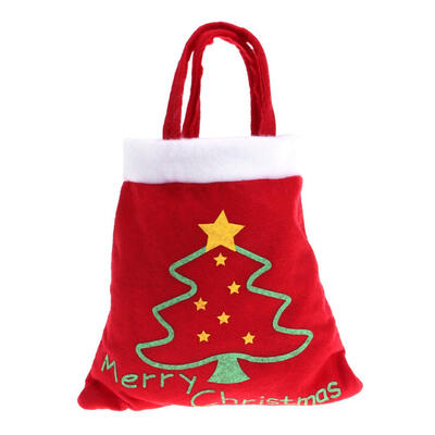 

Christmas Tree Gift Bag Creative Candy Handbag Gift Box Christmas Red Bags
