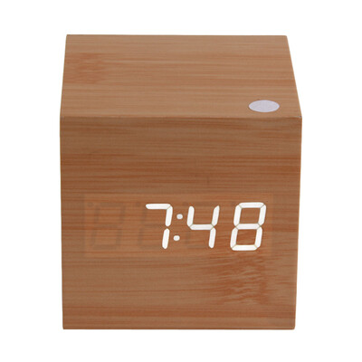 

Modern Wooden USBAAA Powered Digital LED Desk Alarm Clock Thermometer