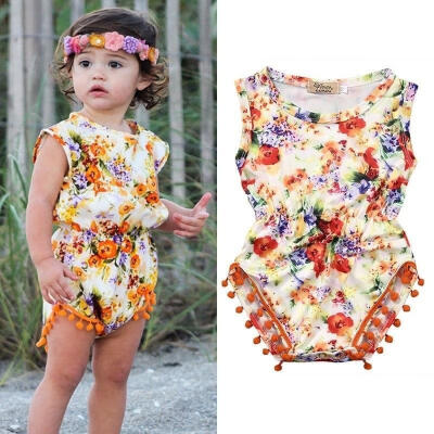 

NEW Toddler Newborn Baby Girl Floral Bodysuit Romper Jumpsuit Outfit Sunsuit Clothes