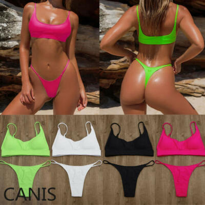

2019 Women Bandage Bikini Set Push-up Padded Bra Swimsuit Bathing Suit Swimwear