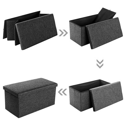

Hot Ottoman 76 inch No Cuckle Cotton Linen Bedroom Dark Grey