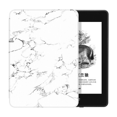 

Bai Tu only adapts to the new 2018 Kindle Paperwhite 4 painted sleep set Amazon electronic paper book reader KPW4 protective shell white marble