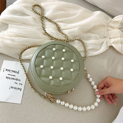 

Senior sense French niche handbags 2019 new fashion small round bag summer small fresh chain Messenger bag
