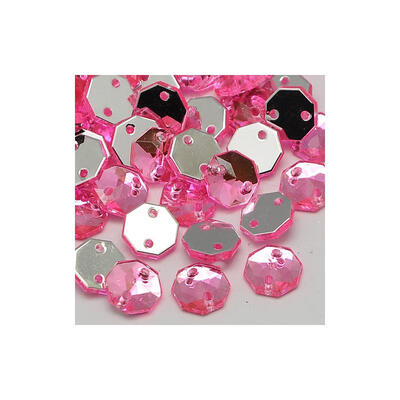 

Sew on Rhinestone Taiwan Acrylic Rhinestone Two Holes Garments Accessories Faceted Octagon HotPink 10x95x3mm Hole 1mm