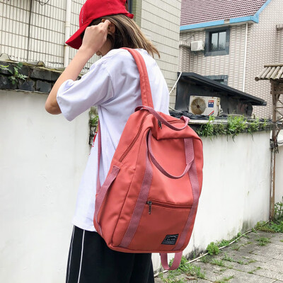 

The ancient feeling bag female Korean high school ins college students backpack capacity simple Mori backpack