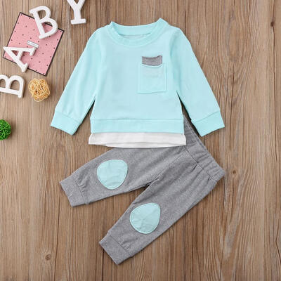 

2pcs Long Sleeve Clothing Set Kids Cute Sweatshirts Pants Home Outfits Suit