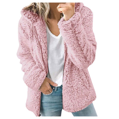 

Toponeto Womens Autumn Winter Long Sleeve Thick Hooded Open Stitch Coat Jacket Cardigan