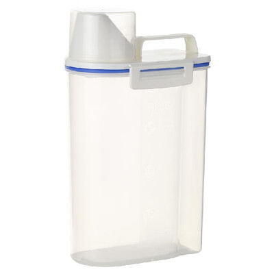 

2L Portable Plastic Rice Storage Bin Sealed Food Grain Cereal Flour Storage Box Container with Measuring Cup