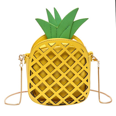 

Women PU Leather Fruit Shape Hit Color Chain Bag Shoulder Crossbody Bag