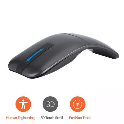 

24G Folding Wireless 3D Touch Mouse Scrolling Wheel Portable Arc Mouse Twisted Switch for Lenovo DELL Macbook HP Asus