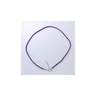 

Imitation Leather Necklace Cords with Platinum Color Iron Lobster Clasps&Iron Chains Purple about 165" long 3mm wide