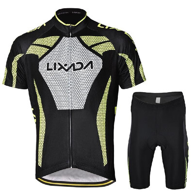 

Mens Short Sleeve Cycling Jersey Padded Short Sportswear Suit Set Breathable Cycling Cloth Set