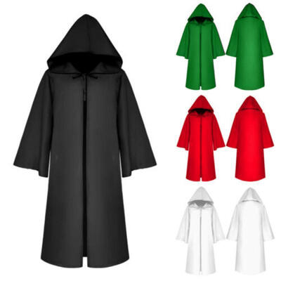 

Adult Chlid Halloween Cape Hooded Cloak Fancy Dress Wicca Props Gothic Robe New