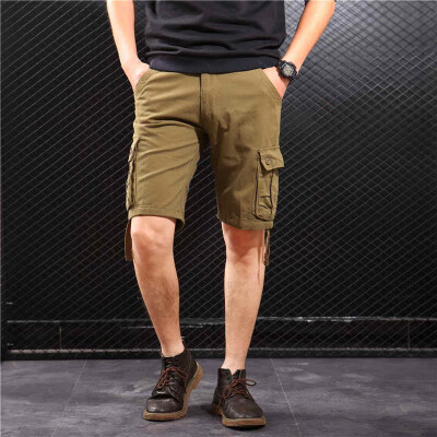 

SQSI pants mens new summer five pants mens solid color beach pants casual shorts youth breeches 4881