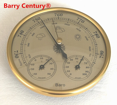

Quality Precision Aneroid 128mm 3 in 1 Barometer With Thermometer&Hygrometer Humidity Tester Meter Outdoor Fishing