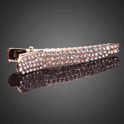 

Korean Women Simple Imitation PearlRhinestone Hair Clip Barrette Bobby Pin