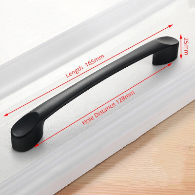 

JD cabinet drawer handle American black wardrobe door handle modern minimalist European cabinet sand black furniture handle