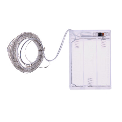 

50 LED 5m String Battery Silver Wire Xmas Party Fairy Lights Lamp Decor