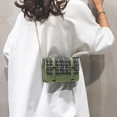 

Popular female bag 2019 new fashion woolen chain bag Messenger bag wild ins net red mini shoulder bag