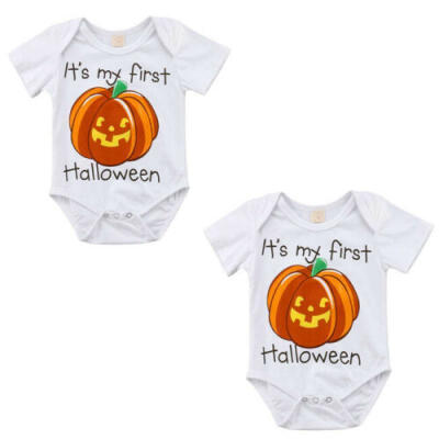 

Newborn Baby Girl Boy Short Sleeve Halloween Romper Bodysuit Jumpsuit Outfits US