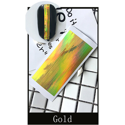 

〖Follure〗Multiple-Use Nail Art Gold Silver Stencil Stickers Glue Manicure Decor