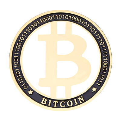 

Hollow Zinc Alloy Plated Bitcoin Commemorative Coin Art Collection Gifts