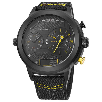 

WEIDE WH6405 Quartz Digital Electronic Watch Two Sub-Dials Dual Time Date Display 3ATM Waterproof Timer Business Men Fashion Casua