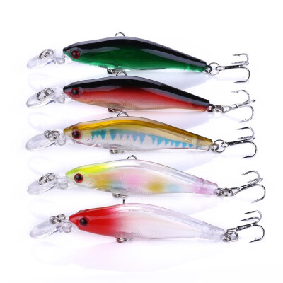 

VISSEN 5PCS 8cm 6g Fish Artificial Plastic Hard Bait Minnow Fishing Lure Crankbait Wobblers Peche Fishing Tackle