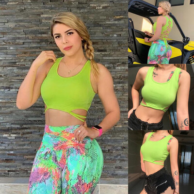 

Starmoon Fashion Women Sexy Solid Navel Mesh Patchwork Casual Top