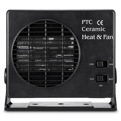 

12V Car Portable 2 in 1 Electric Fan&Heater 150W 300W Defroster Demister