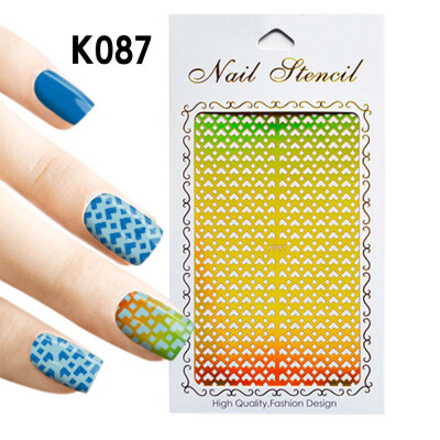 

〖Follure〗1Pc Irregular Hollow Nail Art Vinyls Stencil Stickers Manicure