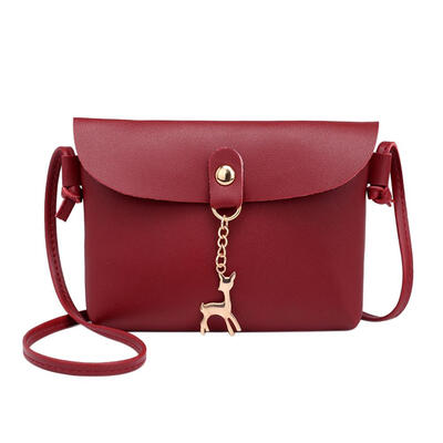

Simple PU Leather Women Casual Shoulder Bags Pure Messenger Phone Handbags