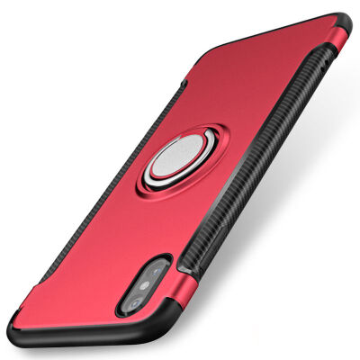 

Phone Case Magnetic Car Holder For iPhone x 78 Plus Cases 360 Rotating Finger Ring Phone Cover