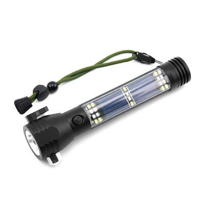 

Led Solar Rechargeable Flashlight 4000LM Multifunction Emergency Torch Lights USB Power Bank