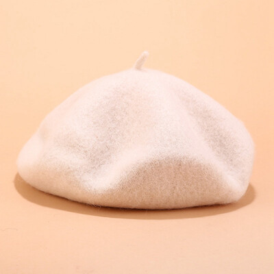 

Tailored Fashion Women Stretch Beret Hat Retro wool Pure Color Head Scarf Wrap Hat Cap