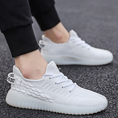 

2019 new summer simple white shoes mens sports&leisure running tide shoes mesh breathable shoes mens shoes