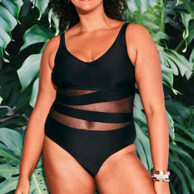 

Roseonmyhand Women One Piece Push Up Mesh Bikini Beach Bathing Monokini Swimsuit Swimwear