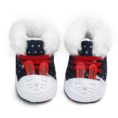 

Baby Girls First Walkers for Newborn Winter Soft Sole Non-Slip Infant Cartoon Cotton Shoes Sneakers
