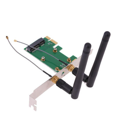 

Mini PCI-e to PCI-e Converter Wireless Network Card with External Antenna