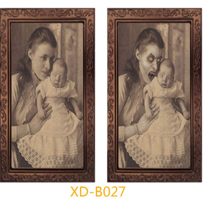 

18 styles Horror Face-changing Ghost Photo Frame Pictures Frames Changing Face Ghost Halloween Party Decoration Props Accessorie