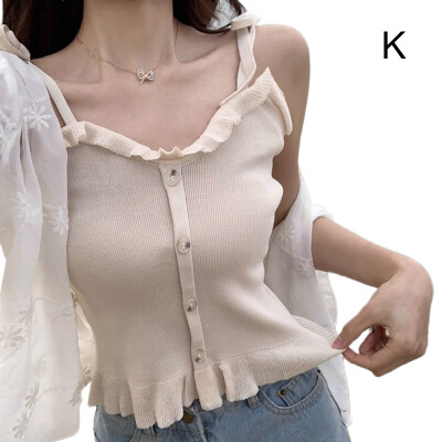 

Trend New Camisole Hong Kong Slim Vest Knit Bottoming Vest Cotton Ladies Camisole