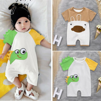 

UK Newborn Baby Boy Girl Summer Cartoon Costume Romper Jumpsuit Outfits Clothes