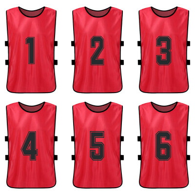

6 PCS Adults Basketball Pinnies Quick Drying Basketball Jerseys Soccer Football Team Scrimmage Practice Vest