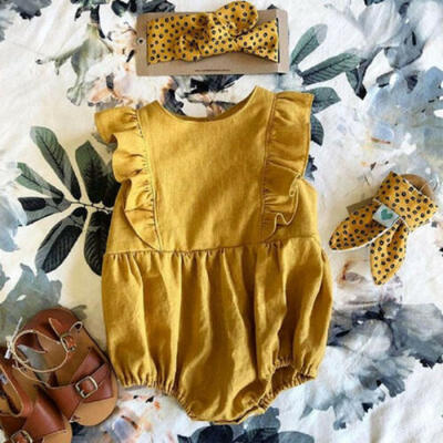 

Cute Newborn Infant Baby Girl Clothes Sleeveless Romper Jumpsuit Outfit Sunsuit